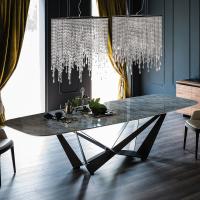 Skorpio Tisch für das Wohnzimmer mit Tischplatte aus Calacatta Keramik Stein von Cattelan 