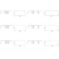 Modelle und Maße des Tischs Skyline von Cattelan mit Holzplatte essence