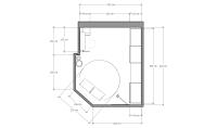 Grundriss eines Schlafzimmers