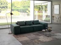Lineares Sofa mit breiten Armlehnen Square