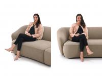 Sitzproportionen und Ergonomie des Sofas Laurent