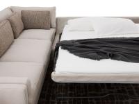 Wayne-Sofa mit 178 cm langem Endelement und 140 cm breitem französischem Bett