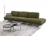 Sofa Marlow, bestehend aus einem 200 cm langen Seitenteil mit Armlehne und einem 126 cm langen Panorama-Seitenteil