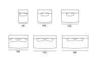 Square Sofa - Abmessungen der linearen Elemente