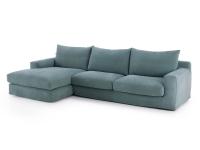 Strip-Sofa in der Version 310 cm mit Endstück 200 cm und Chaiselongue 110 x 162 cm