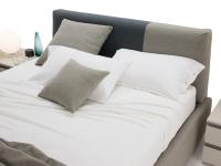 Decor Bett mit zweifarbigem Stoffbezug