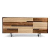 Aomori modernes Sideboard aus Holz in Patchwork Look