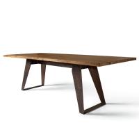 Asako minimalistischer Designer Tisch mit Holzplatte und Metallgestell