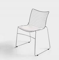 Stitch Designer Stuhl aus Metall mit optionalem Sitzkissen, von Cristian Gori entworfen