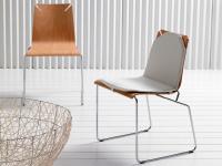 JennyB Design-Stuhl aus Metall und Buchenholz, entworfen von Paolo Chiantini