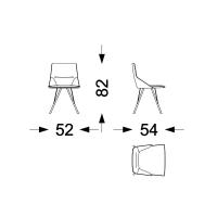Maße von Sax Stuhl