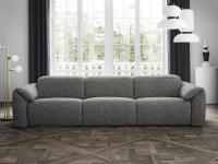 Modernes Sofa mit Entspannungsmechanismus in geradliniger Ausführung Marvel