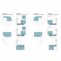Nimes Sofa - Diagramme der verschiedenen Haken für die Verbindung von Elementen und die Erstellung von Kompositionen