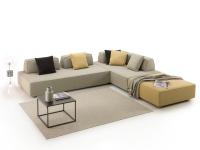 Prisma Ecksofa mit Sitzhocker