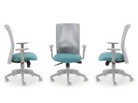 Jeff Home-Office-Stuhl mit Sitzfläche aus tealfarbenem Stoff