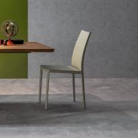 Kayla minimalistischer Stuhl aus Leder von Bonaldo