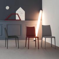 Kayla minimalistischer Lederstuhl von Bonaldo
