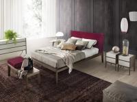 Bett aus Eichenholz Nerz kombiniert mit Möbeln der gleichen Familie (Kopfteilkissenbezug nicht verfügbar) Taurus