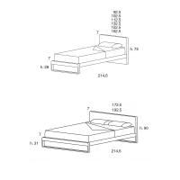 Bett Virgo - Maße & Modelle: Einzelbett - Maxi Einzelbett - franz. Doppelbett - Queensize - Standard & Kingsize Doppelbett