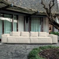 Square modulares Sofa mit breiten Armlehnen