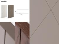 Lounge Boiserie Panel - "Shanghai" Verarbeitung mit diagonalen "V" Einschnitten mm 2 stark