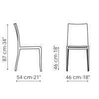 Farbiger & stapelbarer Stuhl Pangea - Modell & Maße