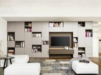 Wohnwand mit TV und Bücherschränken Way 04