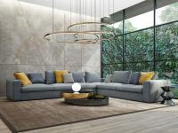 Modernes bequemes Sofa mit Daunen Hyeres mit distanzierten Rückenkissen