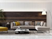 Modernes Sofa mit beweglichen weichen Rückenkissen Antigua
