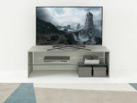  Frontalansicht von Multiglass TV-Möbel mit den Maßen 130x40 H.42 cm