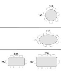Tisch Colosseo mit Platte aus Feinsteinzeug - Sitzplan