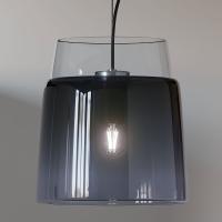 Detail des Lampenschirms aus klarem Rauchglas