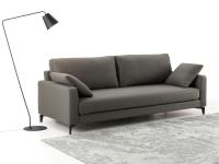 Lineares Sofa Harold, gepolstert mit dunkelgrauem Stoff Amsterdam
