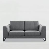 Mike 2-Sitzer Sofa auf Kufen mit abnehmbarem Stoffbezug