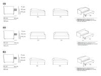 Rango Einzelbett umbaubar zum Doppelbett - Maße Modell SS / SD / BA