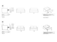 Rango Einzelbett Umbau bar zum Doppelbett - Maße Modell SI / DI