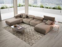 Modulares Sofa Monterey ohne Armlehnen und mit in verschiedenen Positionen verstellbaren Rückenlehnen
