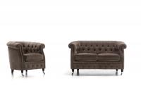 Sessel und Sofa Capitonné Chesterfield Isadora ideal für Wohnzimmer und Lounge-Bereiche