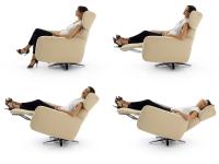 Sitzproportionen und Ergonomie des Relaxsessels Iris