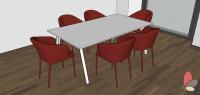 Progettazione 3D Ufficio 1 - sala riunioni scrivania direzionale