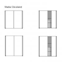 Cleveland Highboard - technische Zeichnungen