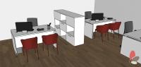 Progettazione 3D Ufficio 1 - scrivanie operative