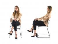 Sitzproportionen und Ergonomie des Stuhls Chloe