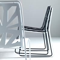 Domino Designer Stuhl aus Blech 