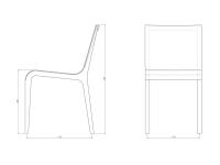 Leaf Chair - Schema der Dimensionen