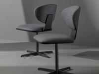 Olos Stuhl von Bonaldo in der Version mit Metallspeichen, ideal für ein Büro oder Arbeitszimmer, aber auch für ein modernes Esszimmer
