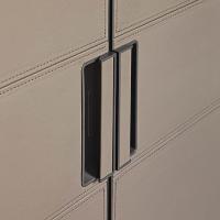 Detail des Griffes in Metall mit Türgriff bezogen in gleicher Farbe wie die Tür.