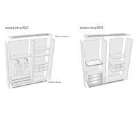 Kleiderschrank mit koplanaren Schiebetüren Pacific - Beispiele für die individuelle Ausstattung mit Innenausstattung