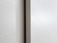 Detail der Tür in weißer Esche-Optik 10 komplett mit Staubschutzprofil