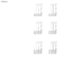 Kleiderschrank mit Türen und Schubladen Pacific - 97,5 cm